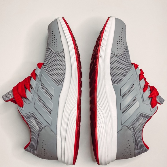 Adidas Mens Ortholite Cloudfoam Shoes, Grey/Red, Size 12 - Picture 8 of 10